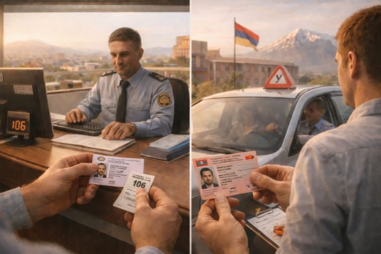 получить и обменять водительские права в Армении